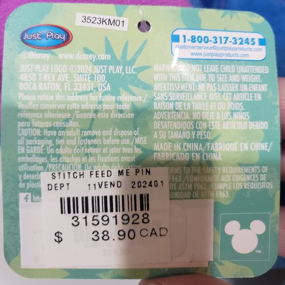 Disney Stitch 7" inch Plush with Pineapple - Picture 4 of 4